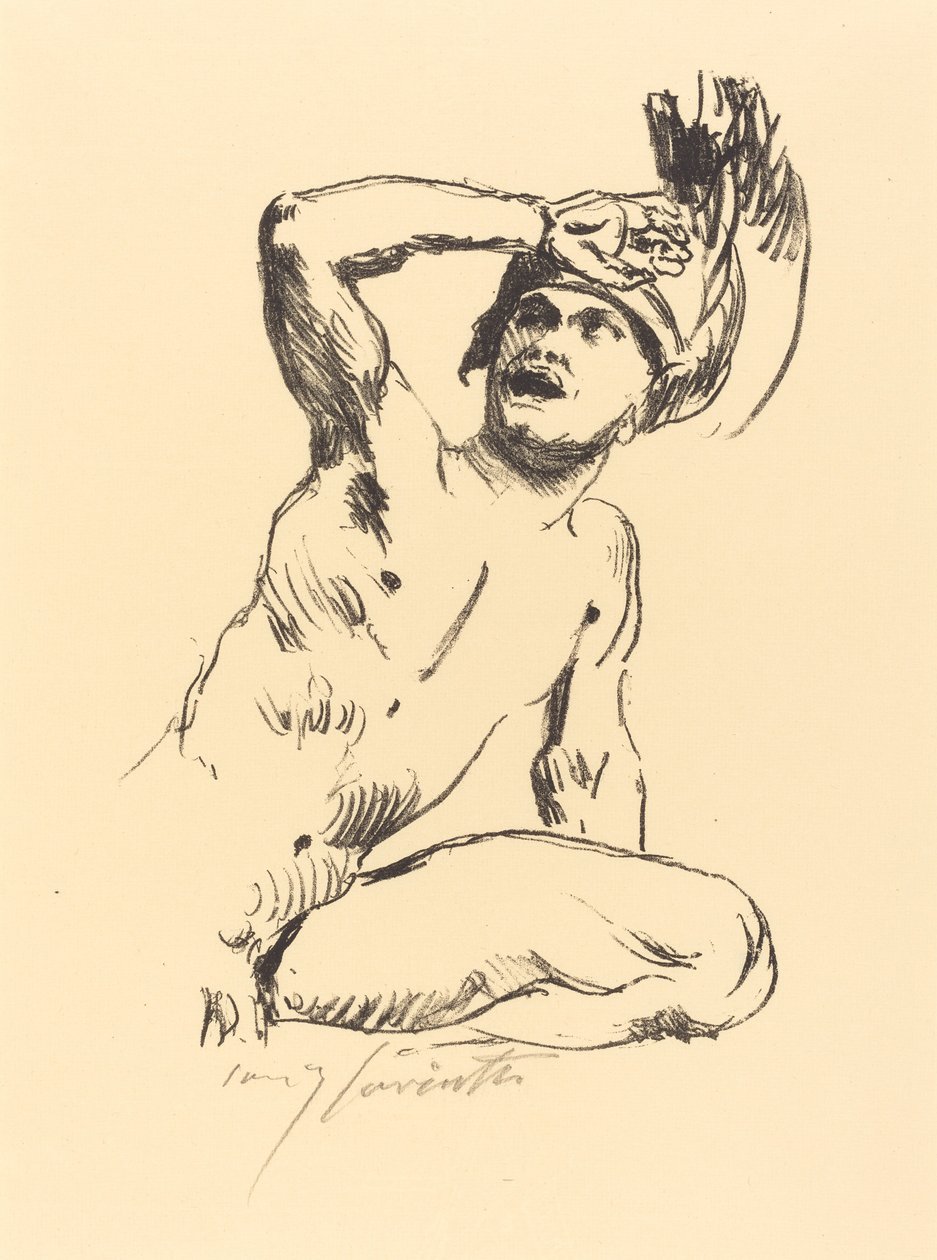 Klęczący wojownik I autorstwa Lovis Corinth