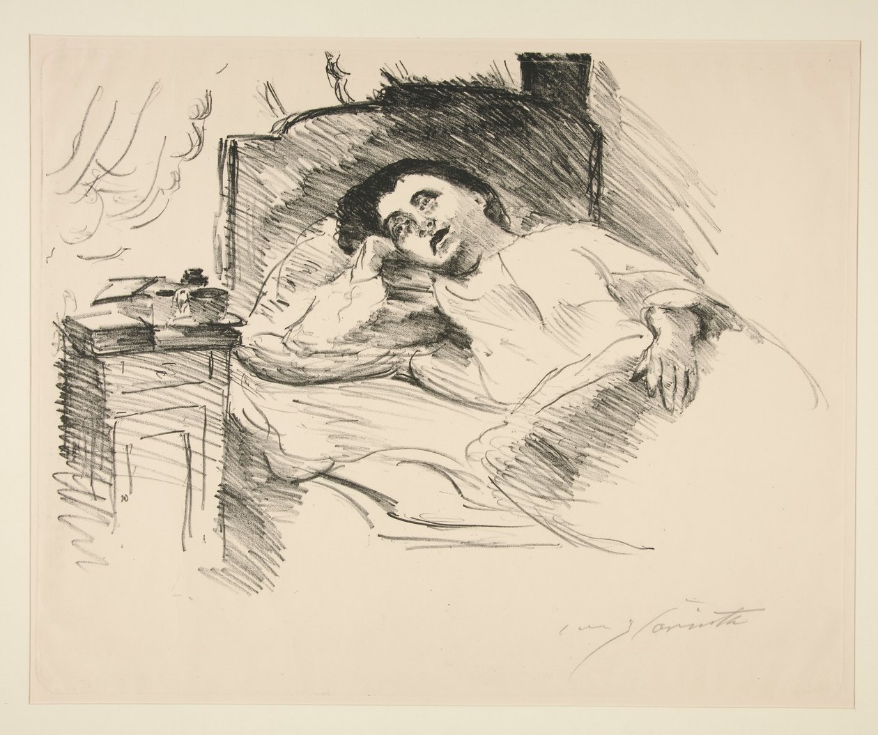 Pani odpoczywa w łóżku autorstwa Lovis Corinth