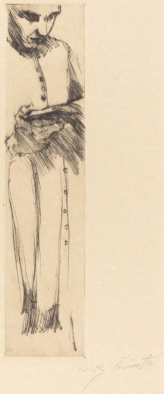 Mnich czytający Ksiądz Reading, 1916. autorstwa Lovis Corinth