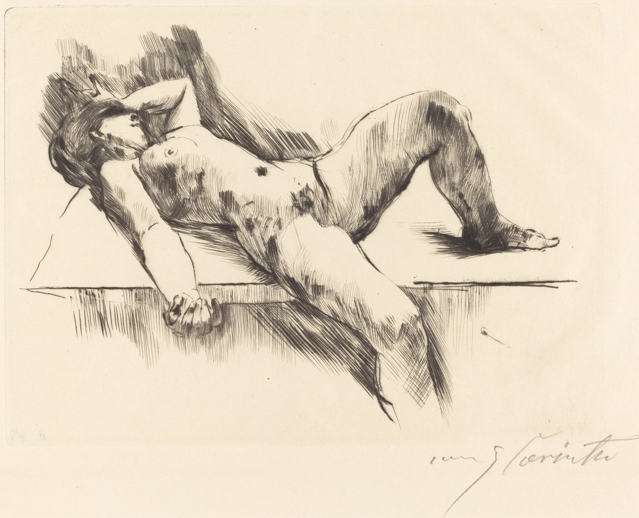 Półleżący akt kobiecy III autorstwa Lovis Corinth