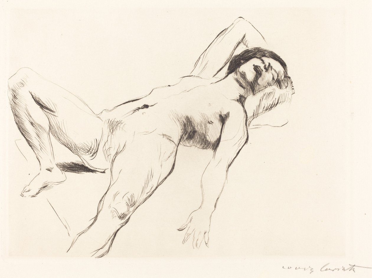 Półleżąca naga kobieca I autorstwa Lovis Corinth