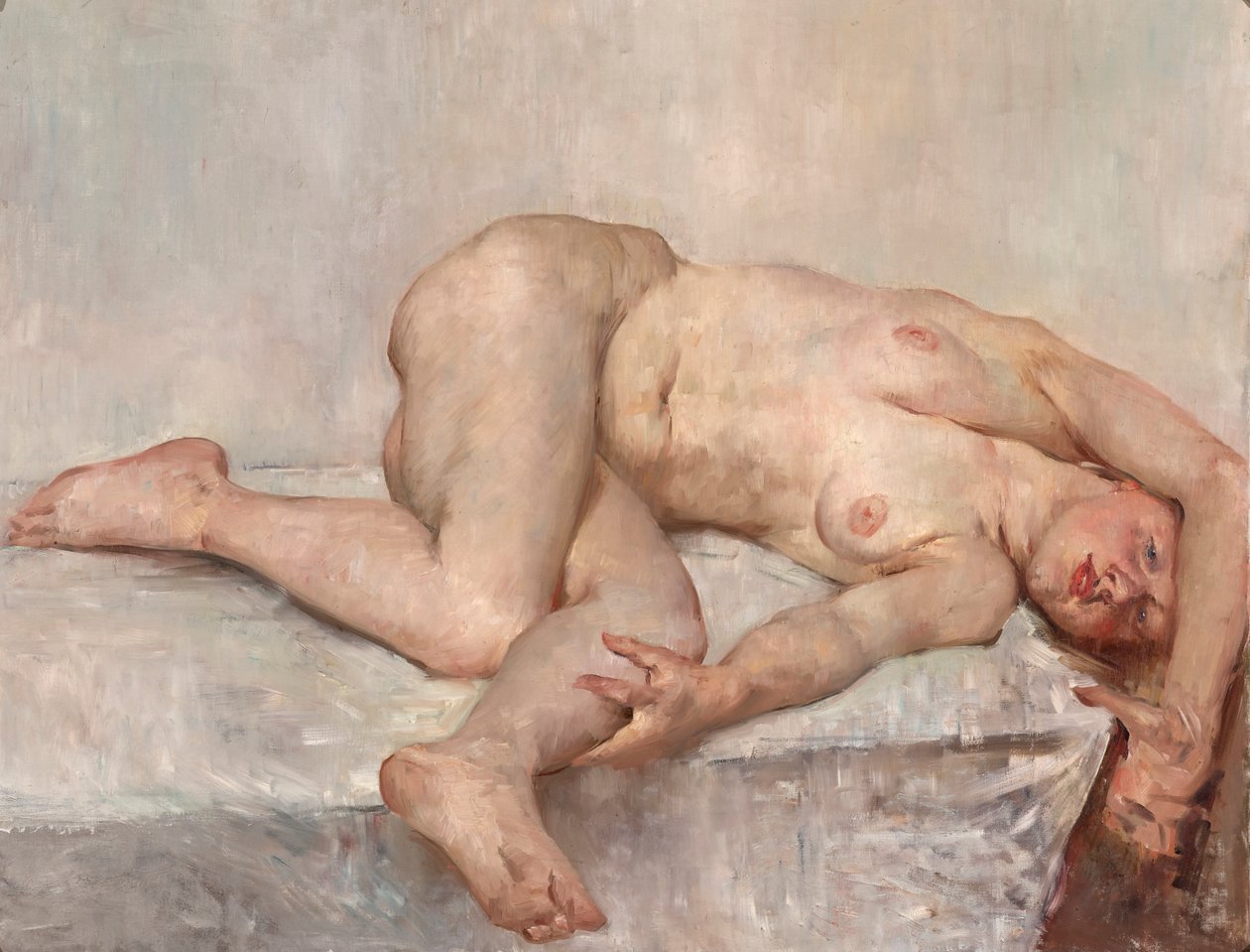 Leżąca naga kobieca autorstwa Lovis Corinth