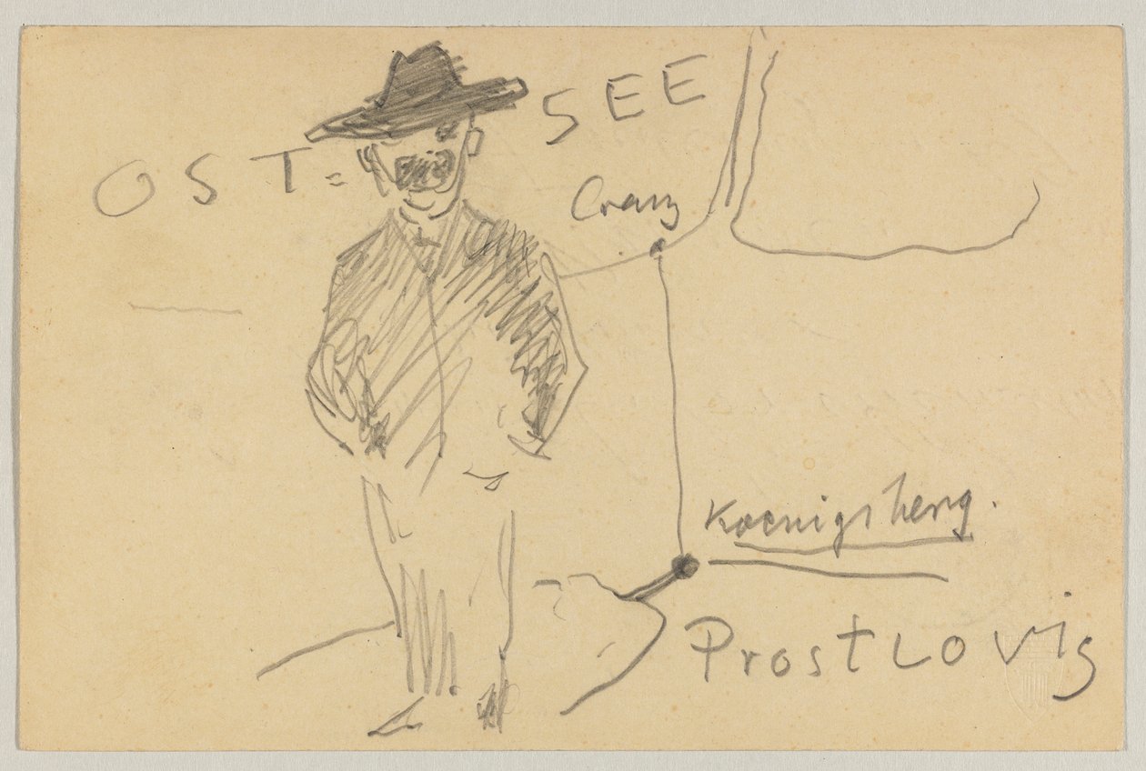 Lovis Corinth do Carla Strathmanna: pocztówka, data stempla pocztowego 10 kwietnia 1903 autorstwa Lovis Corinth