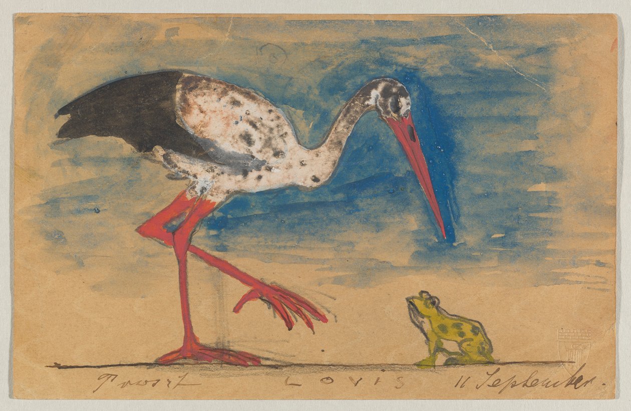 Lovis Corinth do Carla Strathmanna: pocztówka, stempel pocztowy 10 września 1899 autorstwa Lovis Corinth