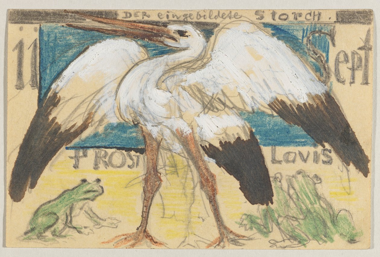 Lovis Corinth do Carla Strathmanna: pocztówka, stempel pocztowy 12 września 1905 autorstwa Lovis Corinth