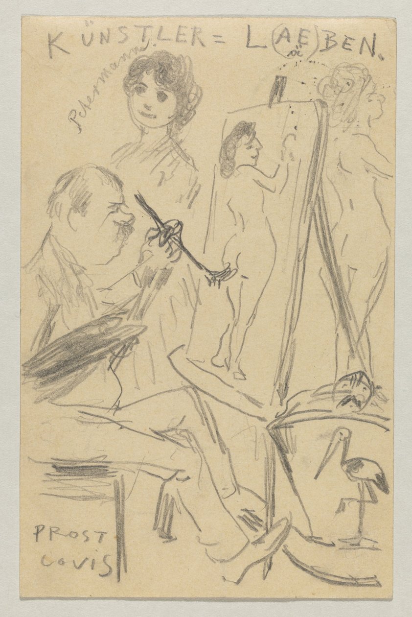 Lovis Corinth do Carla Strathmanna: pocztówka, data stempla pocztowego 25 czerwca 1904 autorstwa Lovis Corinth