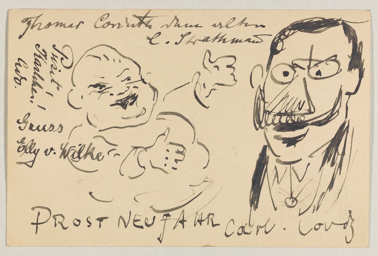 Lovis Corinth do Carla Strathmanna: pocztówka, data stempla pocztowego 27 grudnia 1904 autorstwa Lovis Corinth