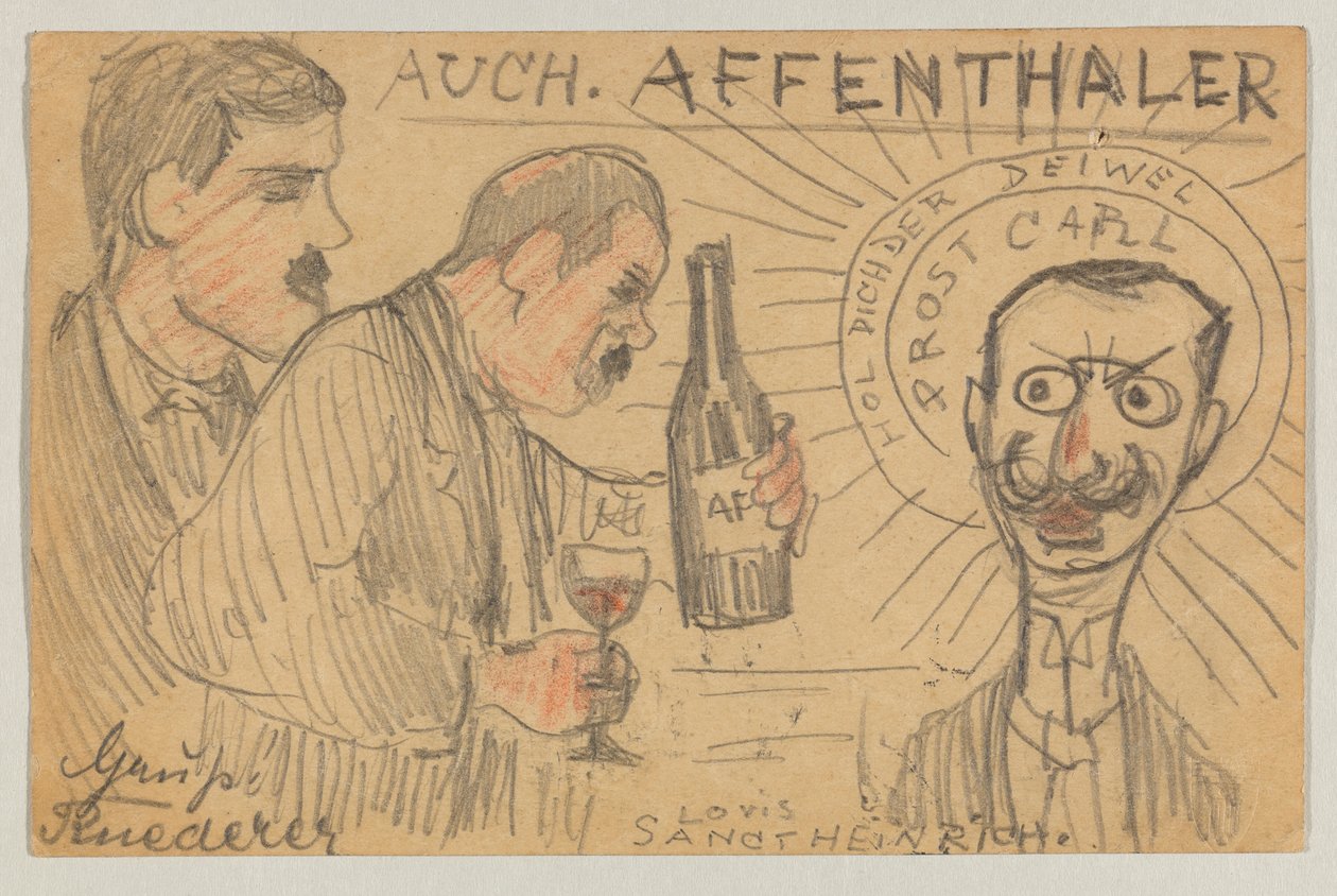 Lovis Corinth do Carla Strathmanna: pocztówka, data stempla pocztowego 28 września 1896 r. autorstwa Lovis Corinth