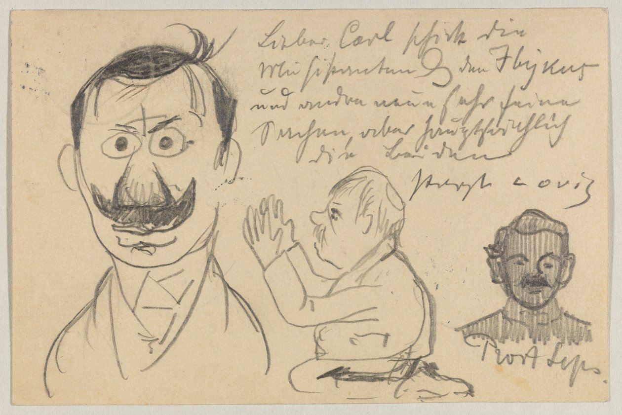 Lovis Corinth do Carla Strathmanna: pocztówka, data stempla pocztowego 30 stycznia 1903 r. autorstwa Lovis Corinth