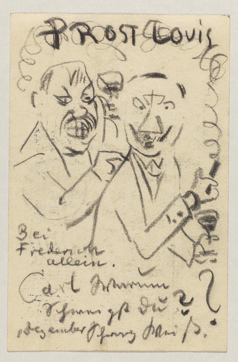 Lovis Corinth do Carla Strathmanna: pocztówka, data stempla pocztowego 30 października 1907 autorstwa Lovis Corinth