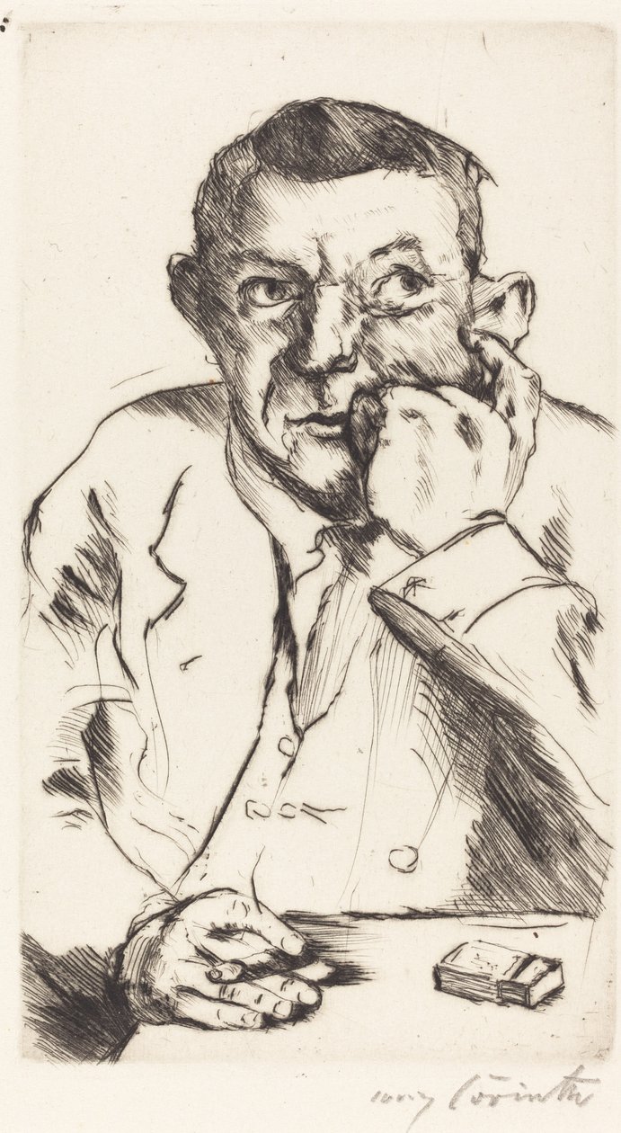 Portret mężczyzny palącego autorstwa Lovis Corinth