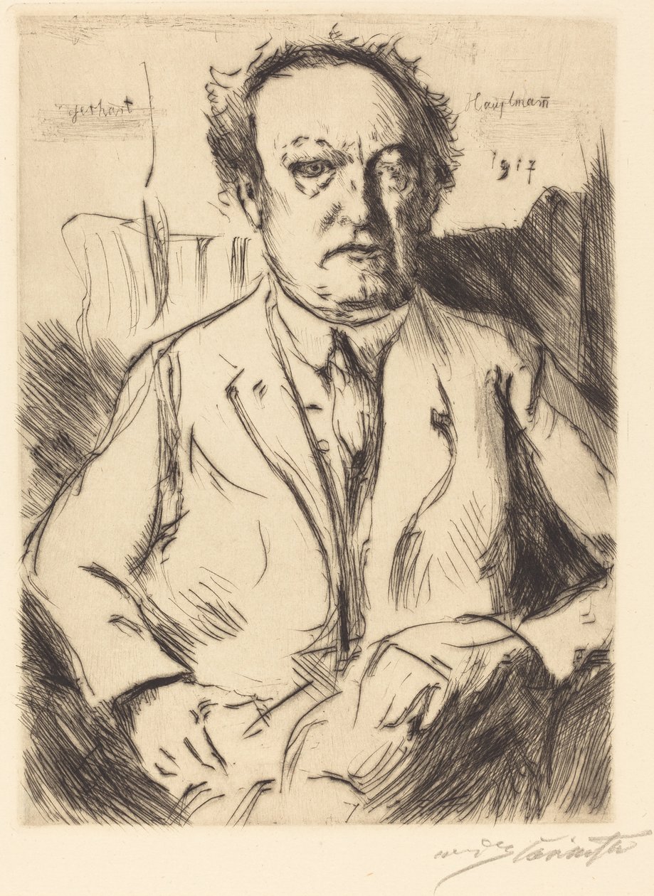 Portret dramaturga i powieściopisarza Gerharta Hauptmanna, 1917. autorstwa Lovis Corinth