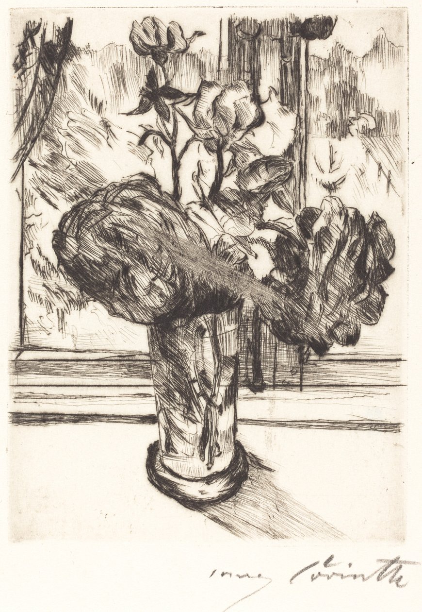 Róże w szklance wody autorstwa Lovis Corinth