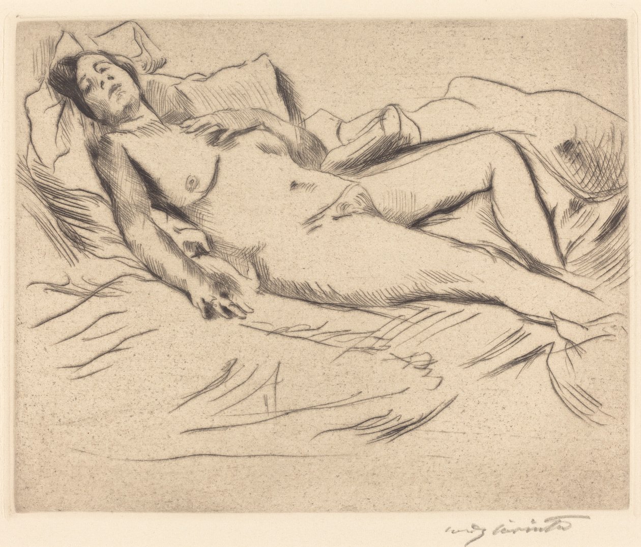 Śpiąca kobieta autorstwa Lovis Corinth
