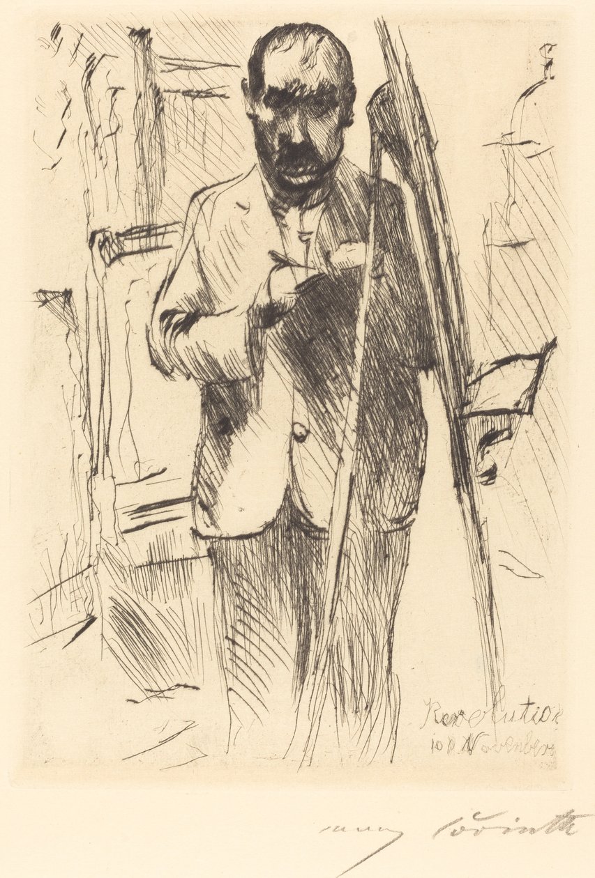 Autoportret ze sztalugą autorstwa Lovis Corinth