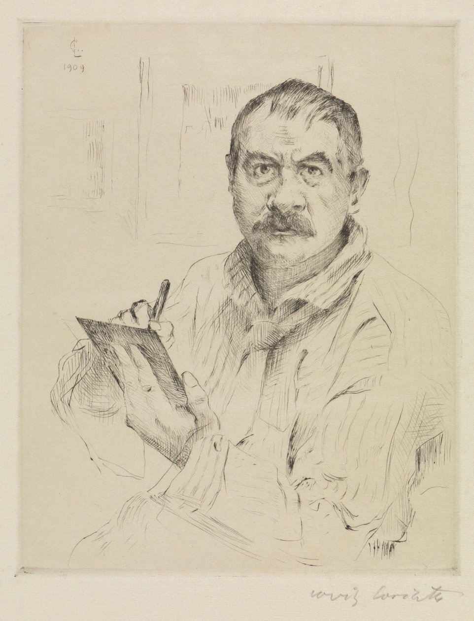 Autoportret, akwaforta autorstwa Lovis Corinth