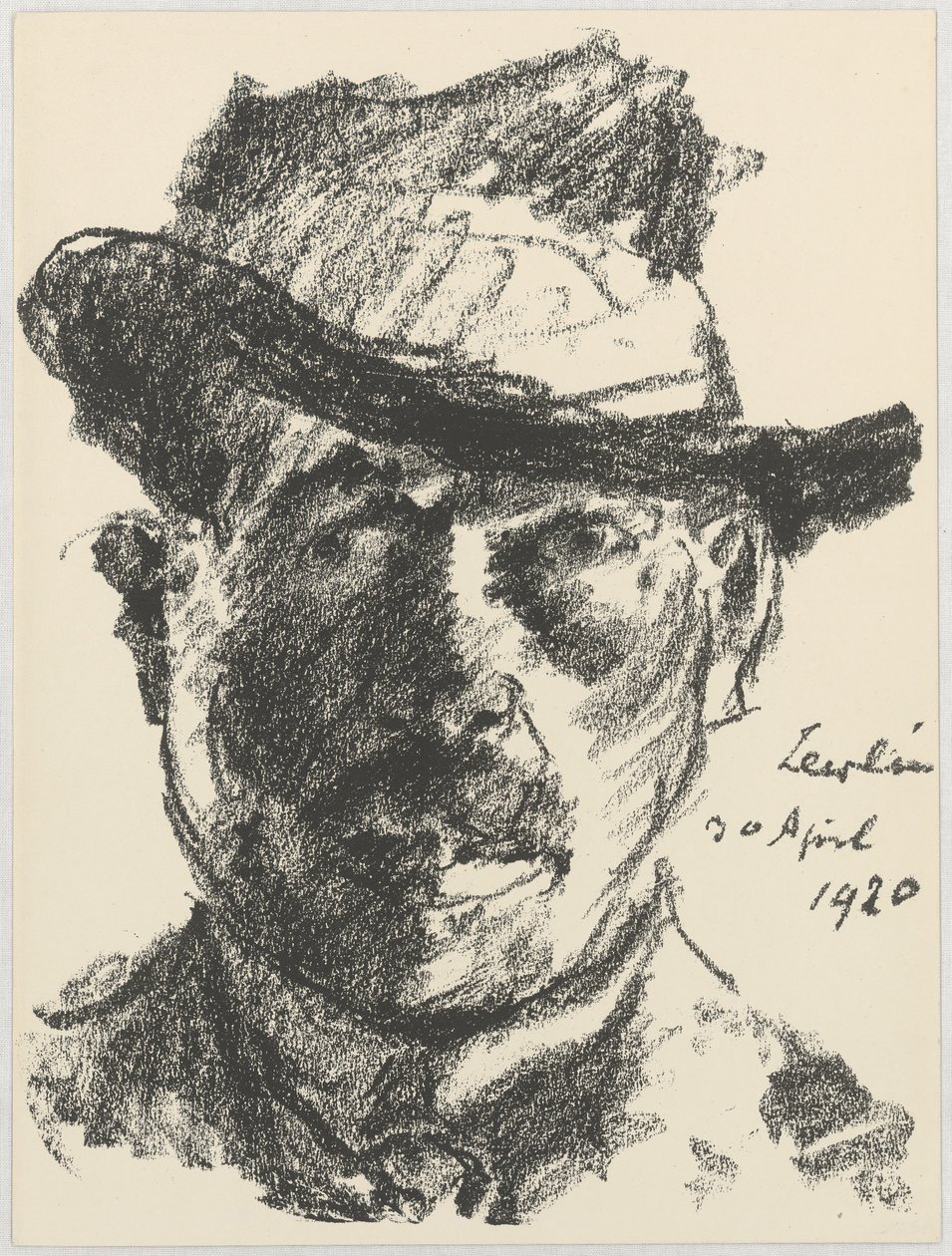 Autoportret w miękkim kapeluszu autorstwa Lovis Corinth