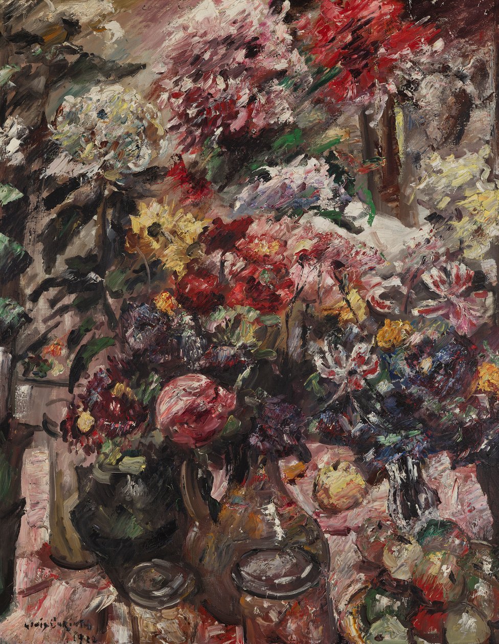 Martwa natura z chryzantemami i amarylis autorstwa Lovis Corinth