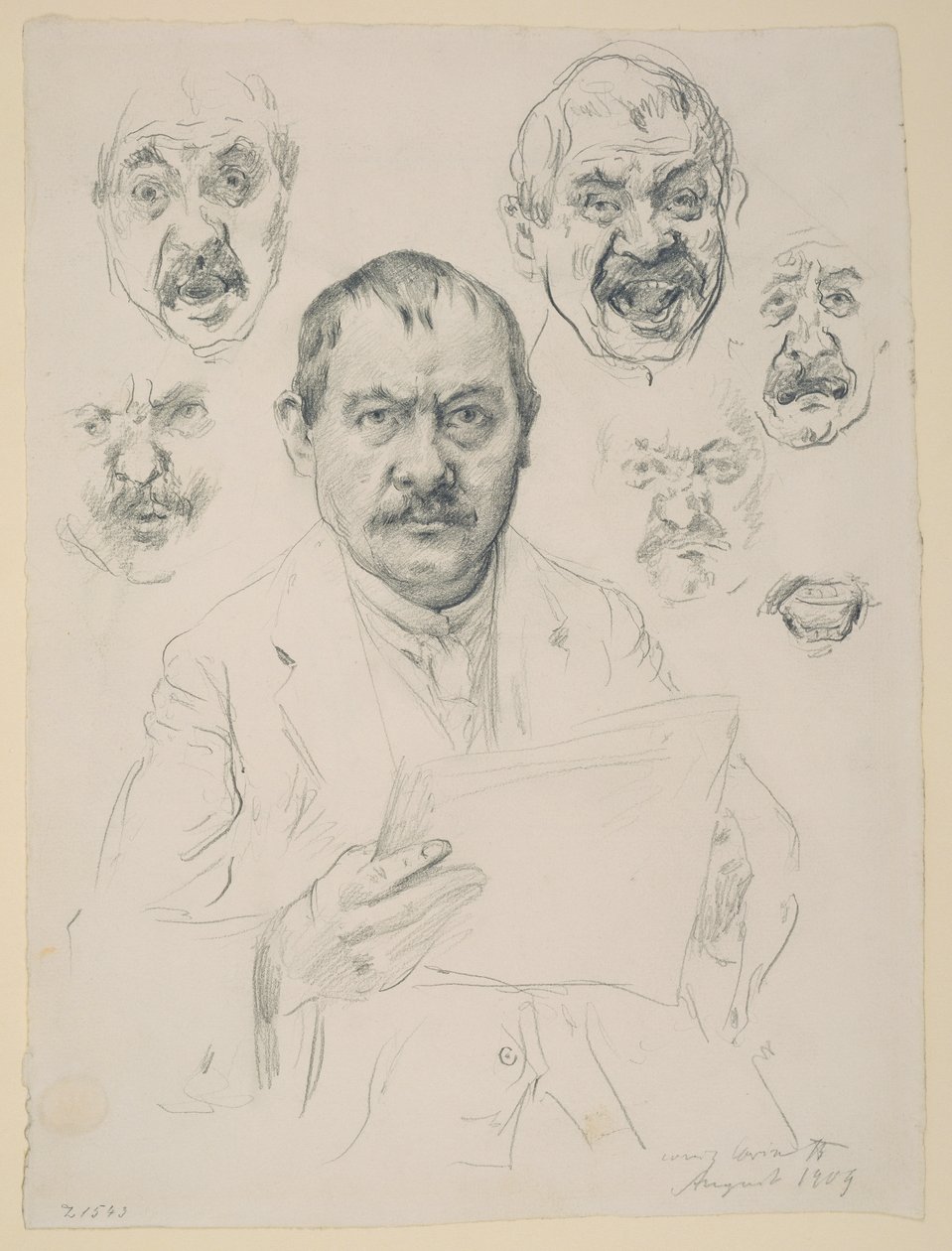 Studia nad autoportretem autorstwa Lovis Corinth