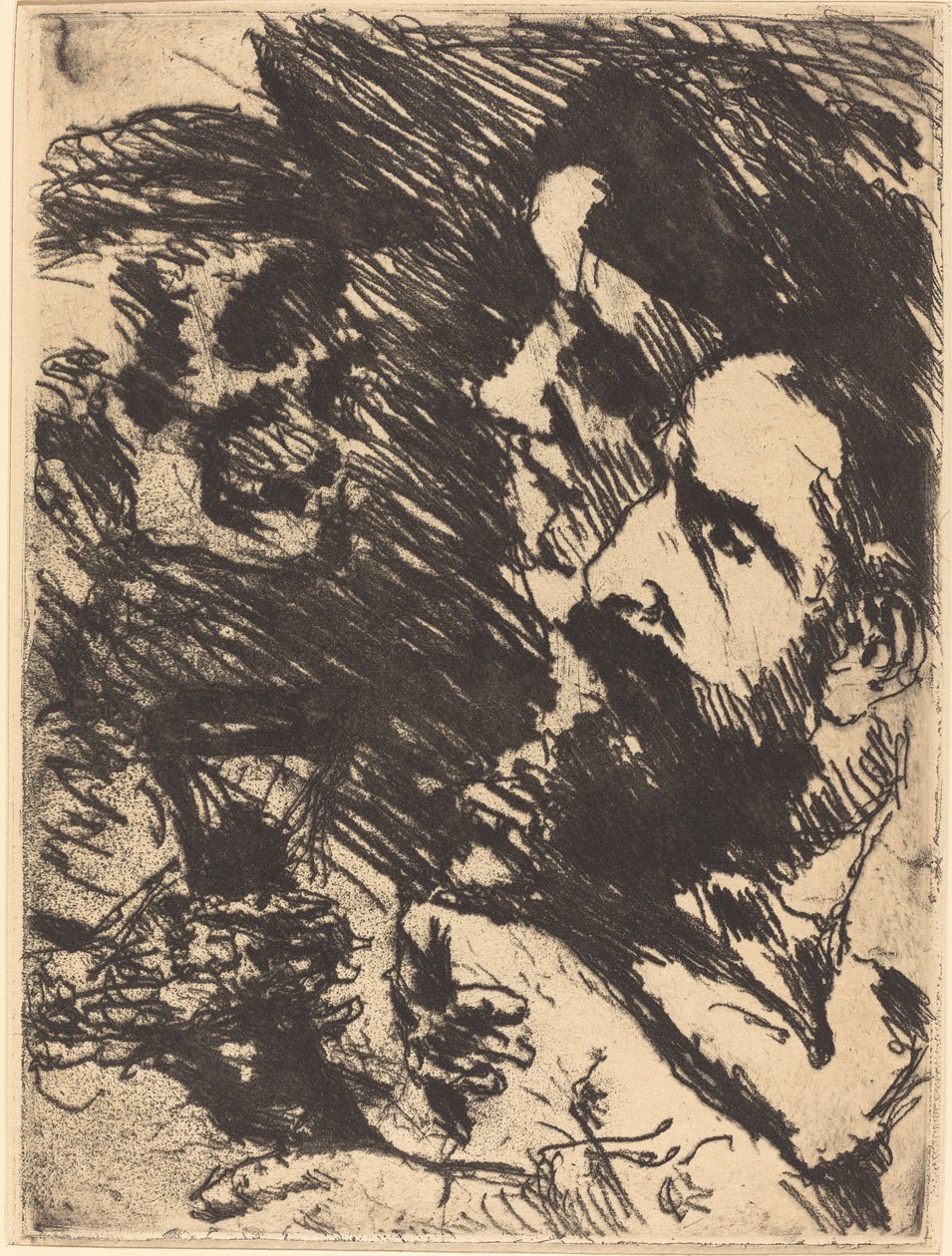 Tod bei Strucks Death Visits the Strucks, 1921, wydanie 1922. autorstwa Lovis Corinth
