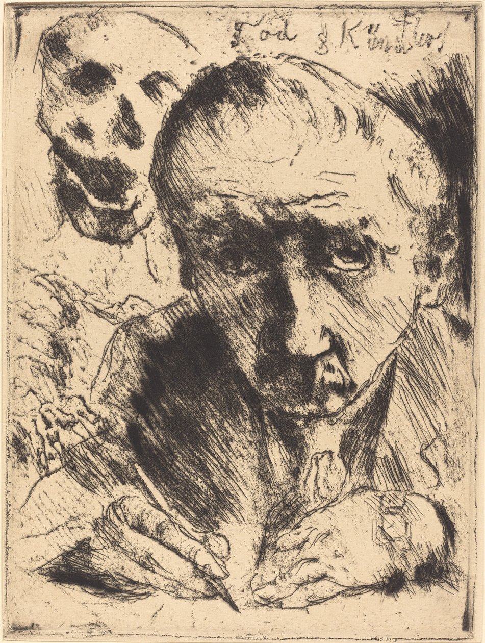 Śmierć i Artysta autorstwa Lovis Corinth