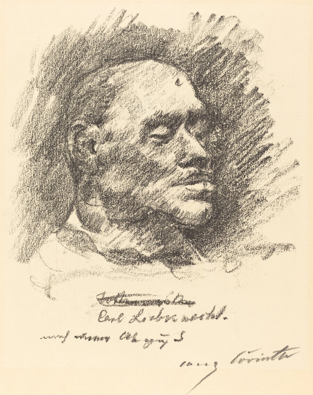 Maska śmierci Liebknechta autorstwa Lovis Corinth