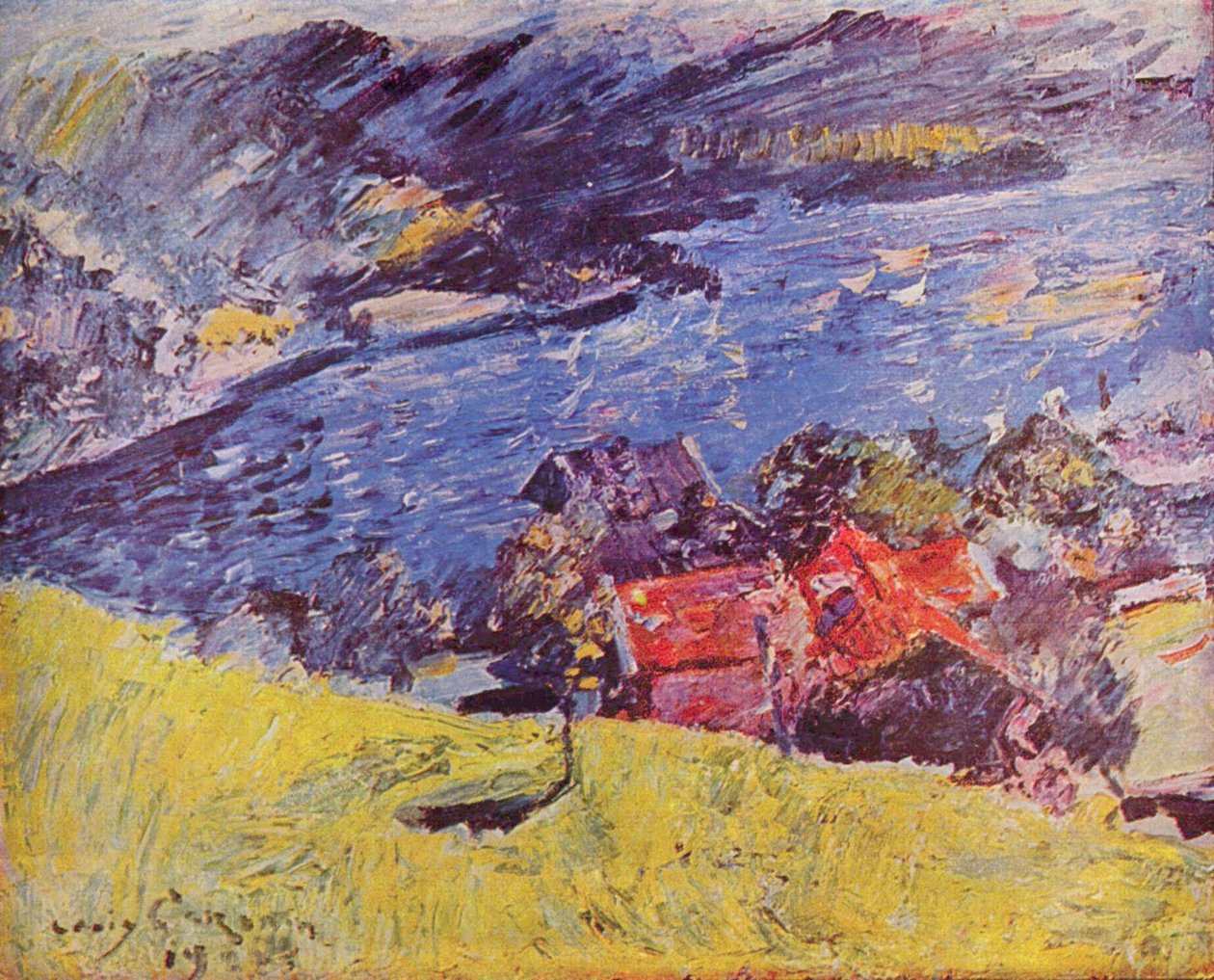 Walchensee, żółta łąka autorstwa Lovis Corinth