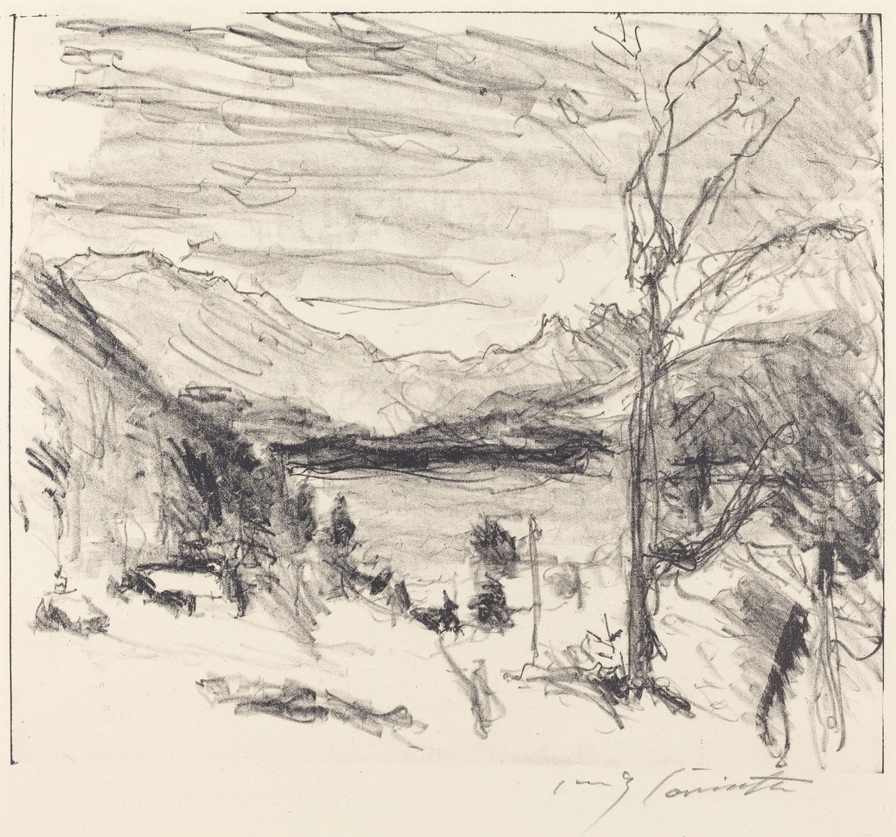 Walchensee we mgle Walchensee we mgle, 1920. autorstwa Lovis Corinth