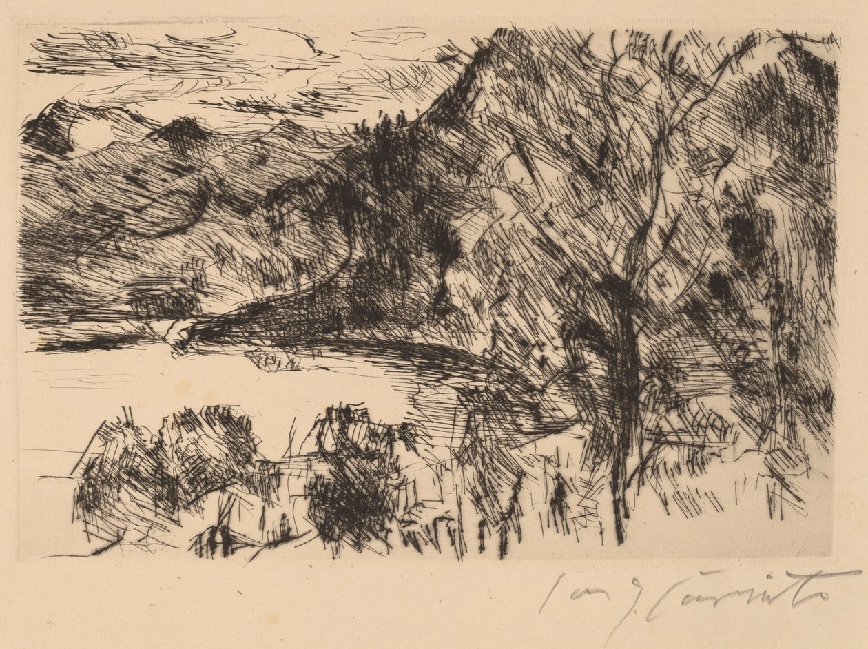 Walchensee mit Jochberg (Walchensee z Jochberg) autorstwa Lovis Corinth
