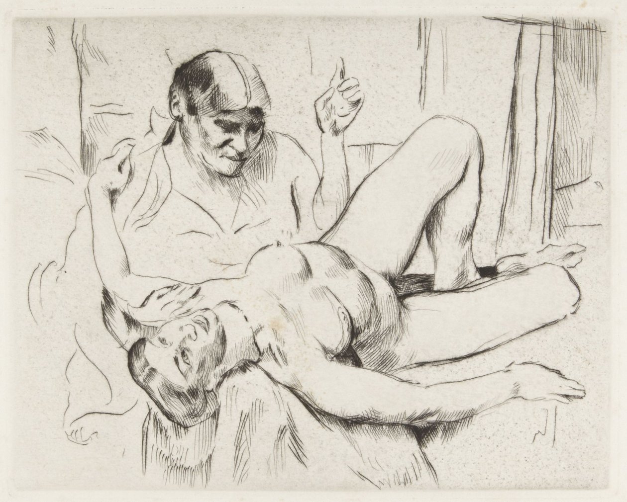 Biały akt (Przepowiednia) autorstwa Lovis Corinth
