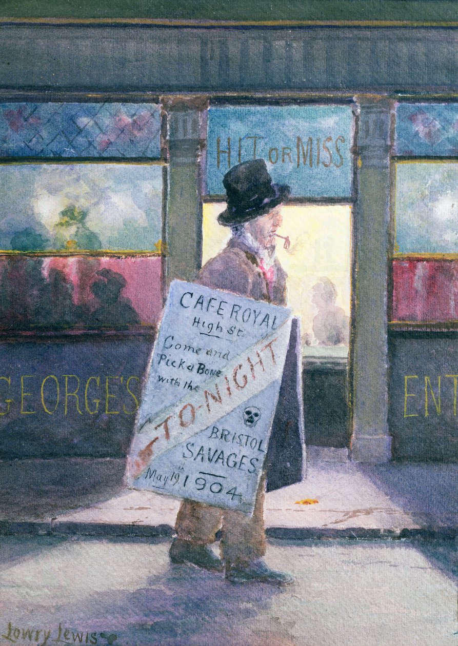 Pierwsza kolacja, 1904 (wc na desce) autorstwa Lowry Lewis