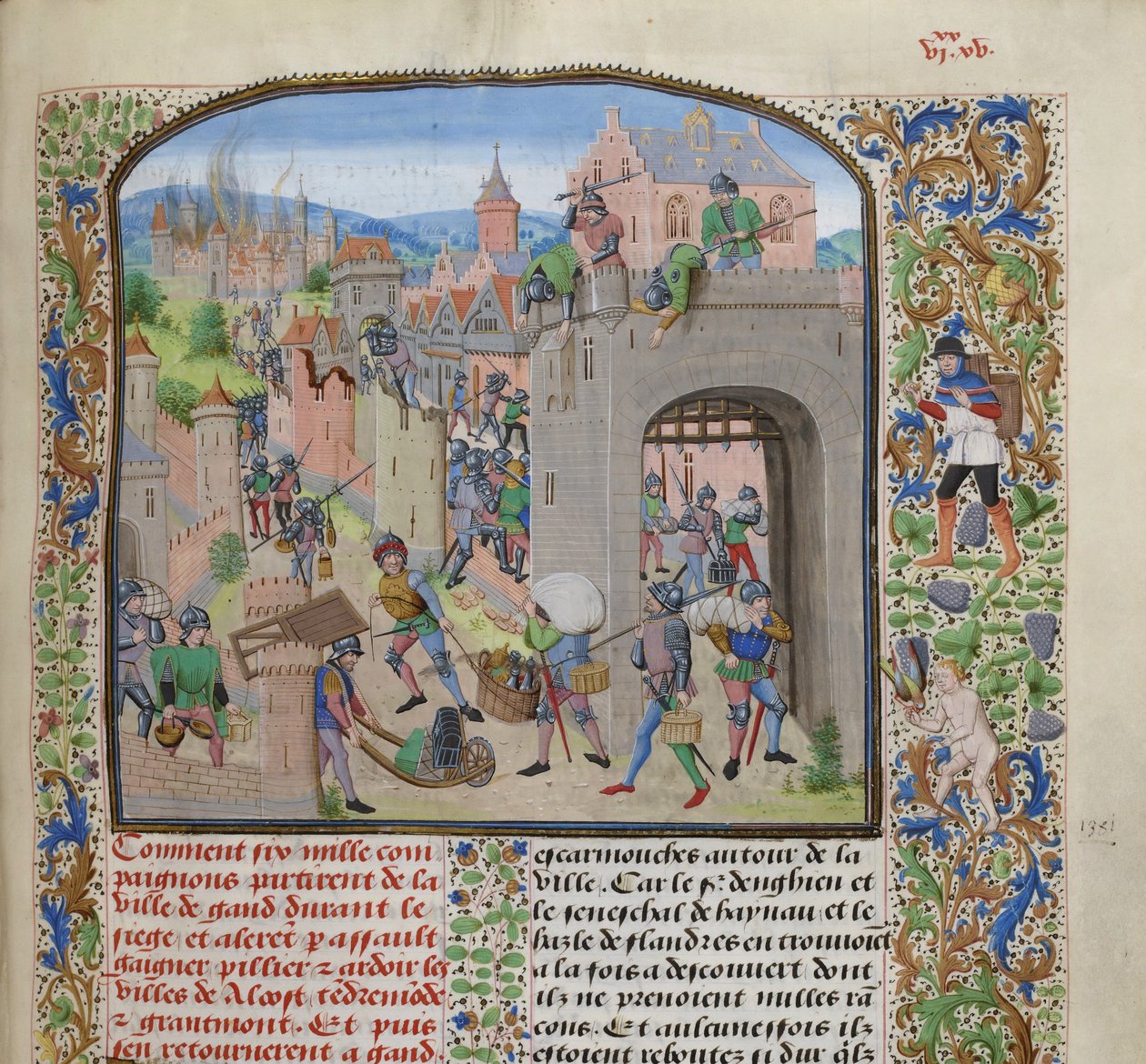 Splądruj miasto Grammont, ok. 1470-1475. autorstwa Loyset Liedet