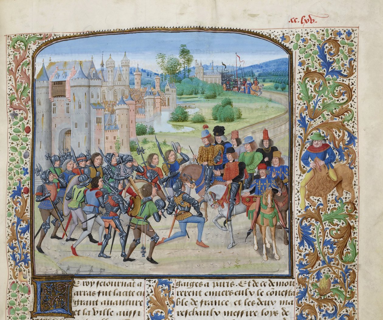 Powrót Karola VI do Paryża, ok. 1470-1475. autorstwa Loyset Liedet