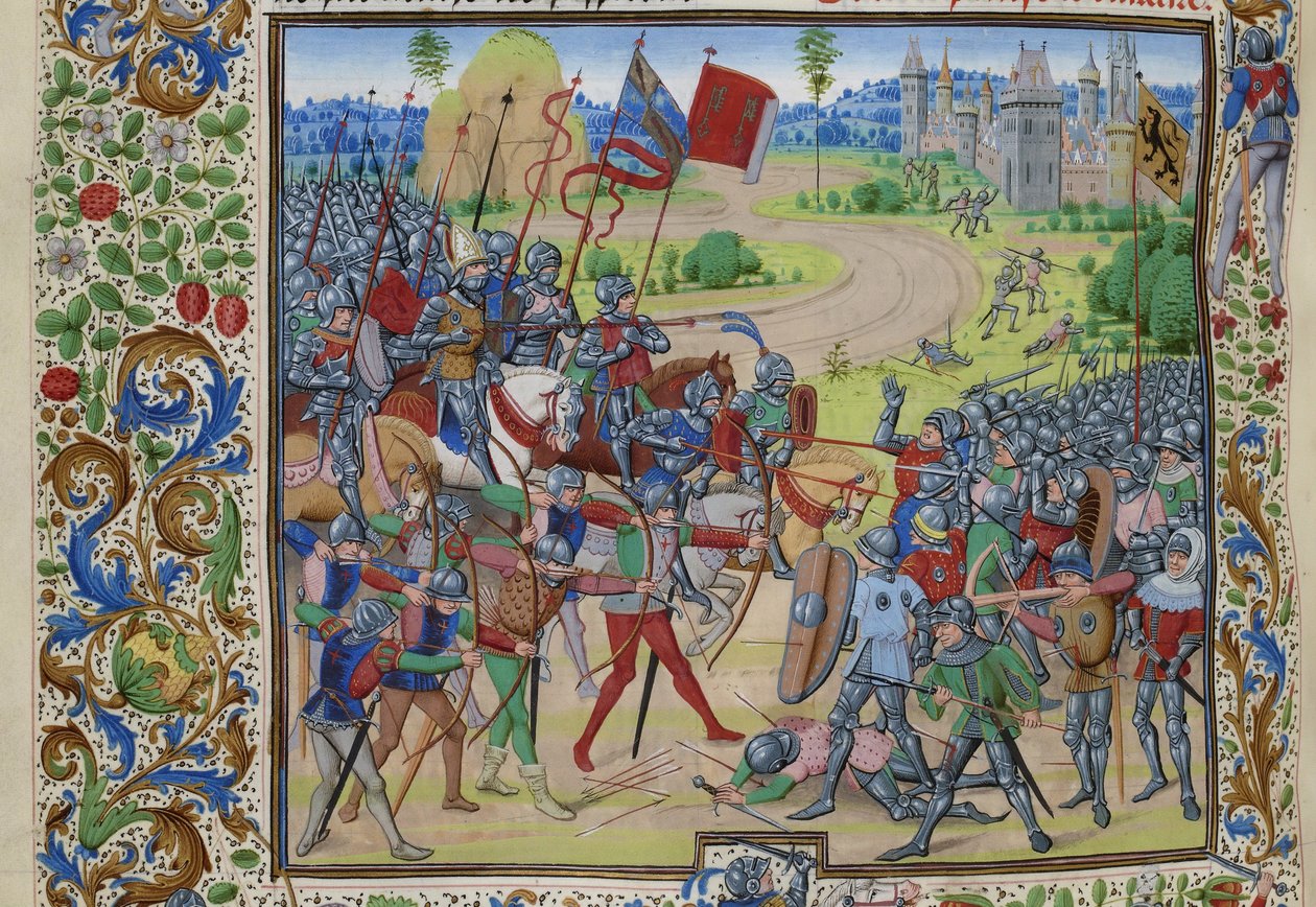 Bitwa pod Dunkierką 25 maja 1383 r., ok. 1470-1475. autorstwa Loyset Liedet