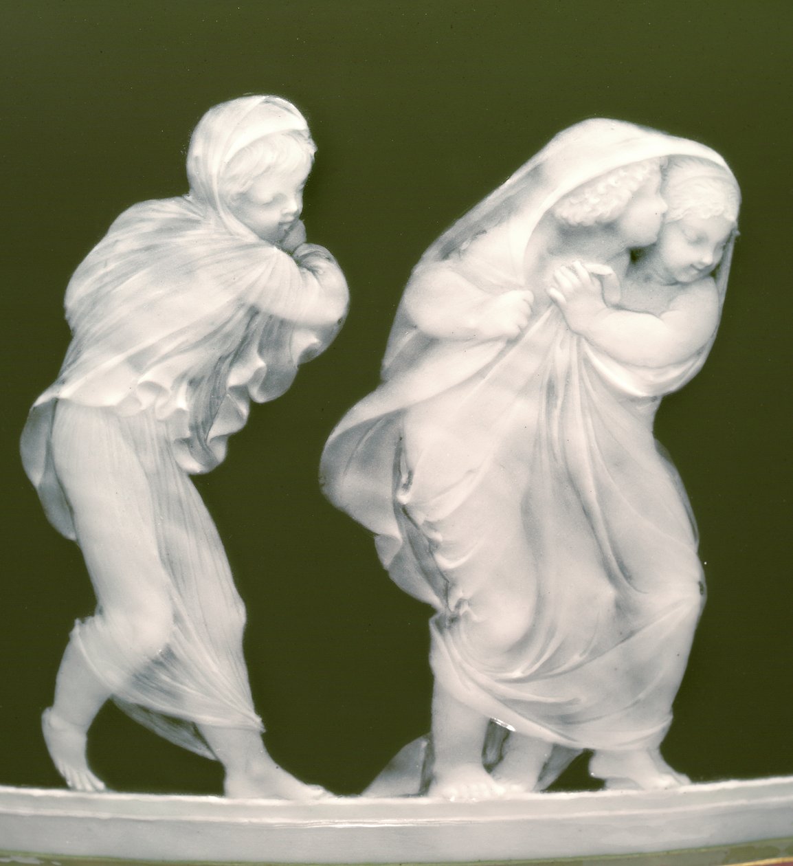 Fragment pary wazonów „Les alteres y les frileux” autorstwa Ltd Mintons