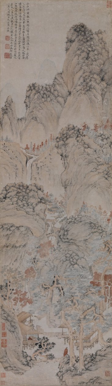 Krajobraz w stylu Wang Meng autorstwa Lu Zhi