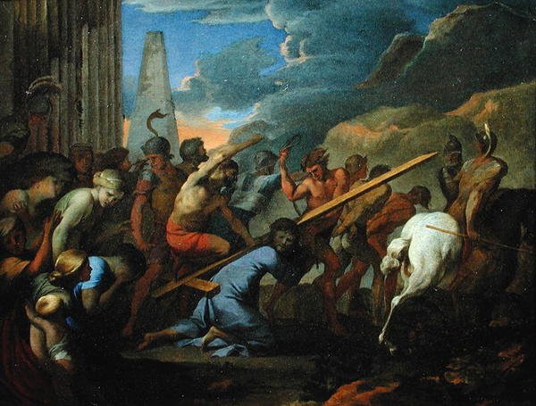 Niesienie krzyża, ok. 1640 autorstwa Lubin Baugin