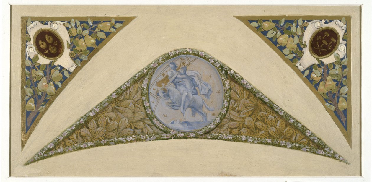Szkic schodów bankietowych w paryskim ratuszu: Bélier, ok. 1888-1898 (olej) autorstwa Luc Oliver Merson