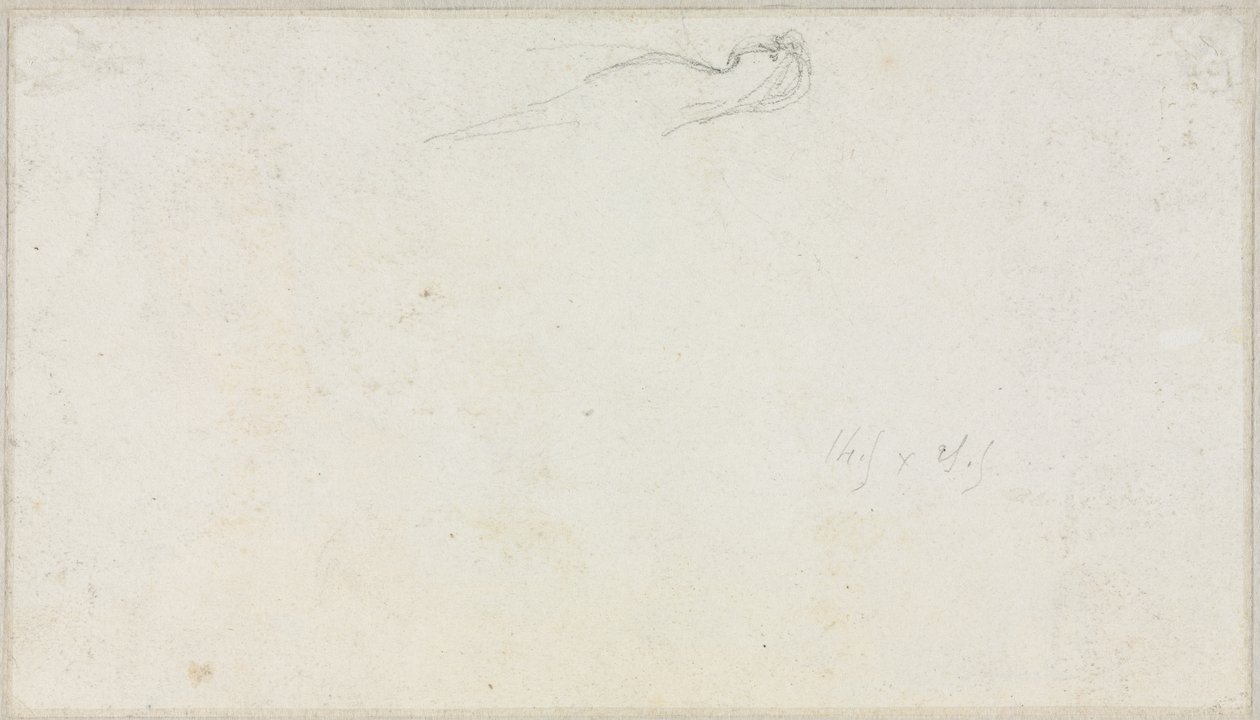 Szkic Sfinksa [] verso, c. 1879-80. autorstwa Luc Olivier Merson