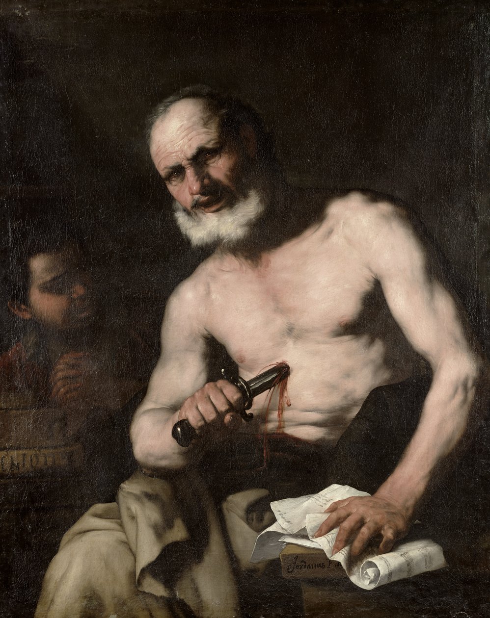 Cato of Utica (95-46 BC) پولی autorstwa Luca Giordano