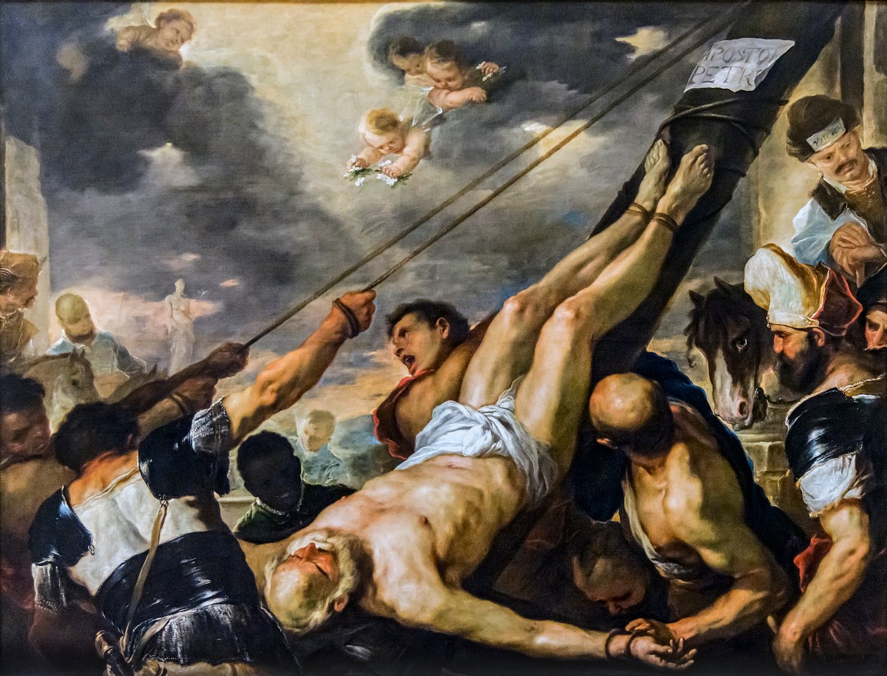 Ukrzyżowanie św. Piotra autorstwa Luca Giordano