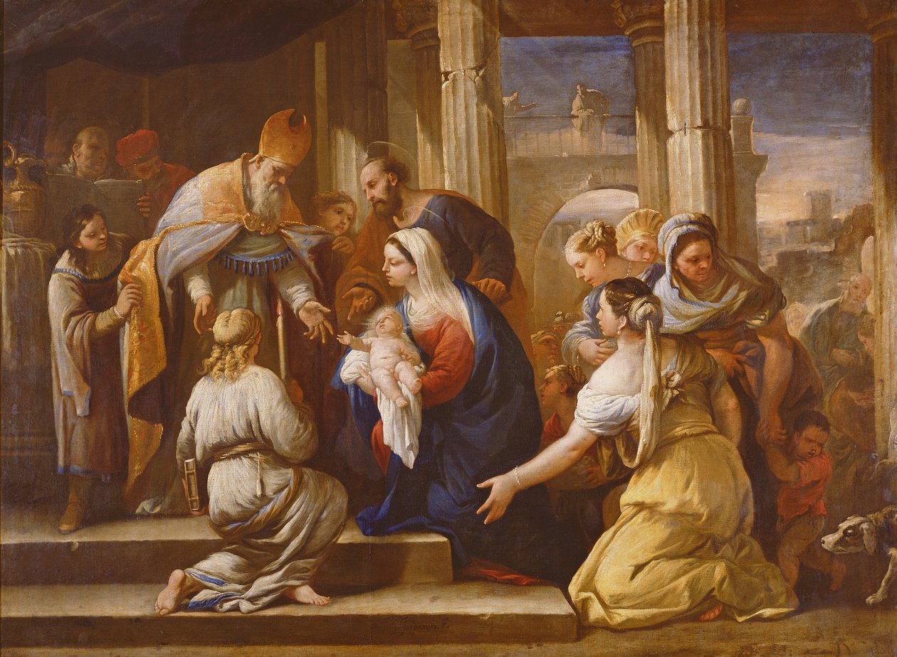 Prezentacja w świątyni autorstwa Luca Giordano