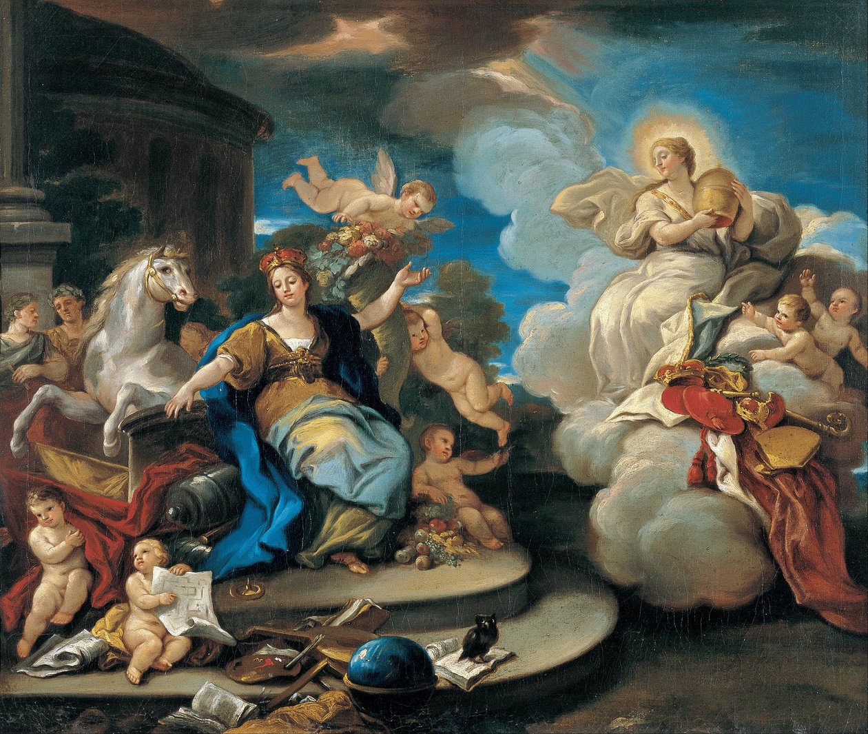 Seria Czterech Stron Świata. Europa autorstwa Luca Giordano