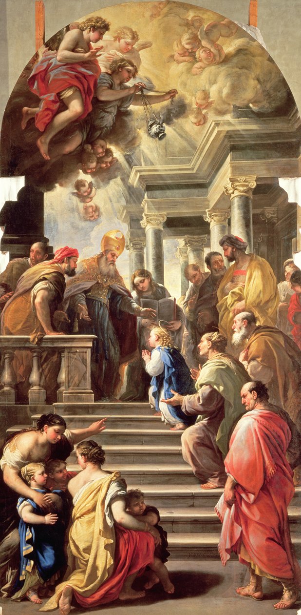 Ofiarowanie Dziewicy w Świątyni autorstwa Luca Giordano