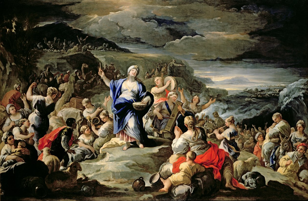Pieśń Miriam autorstwa Luca Giordano