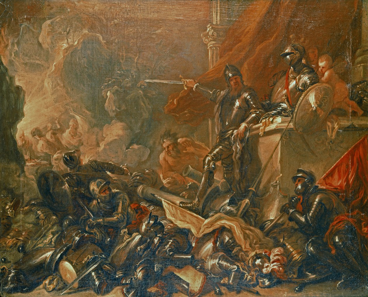 Kuźnia Wulkana (olej) autorstwa Luca Giordano