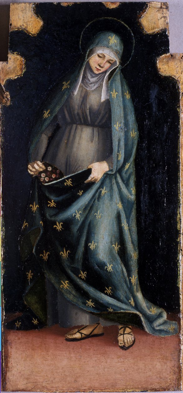 Św.Kasilda, ok.1515-20 (tempera na drewnie topoli) autorstwa Luca Signorelli