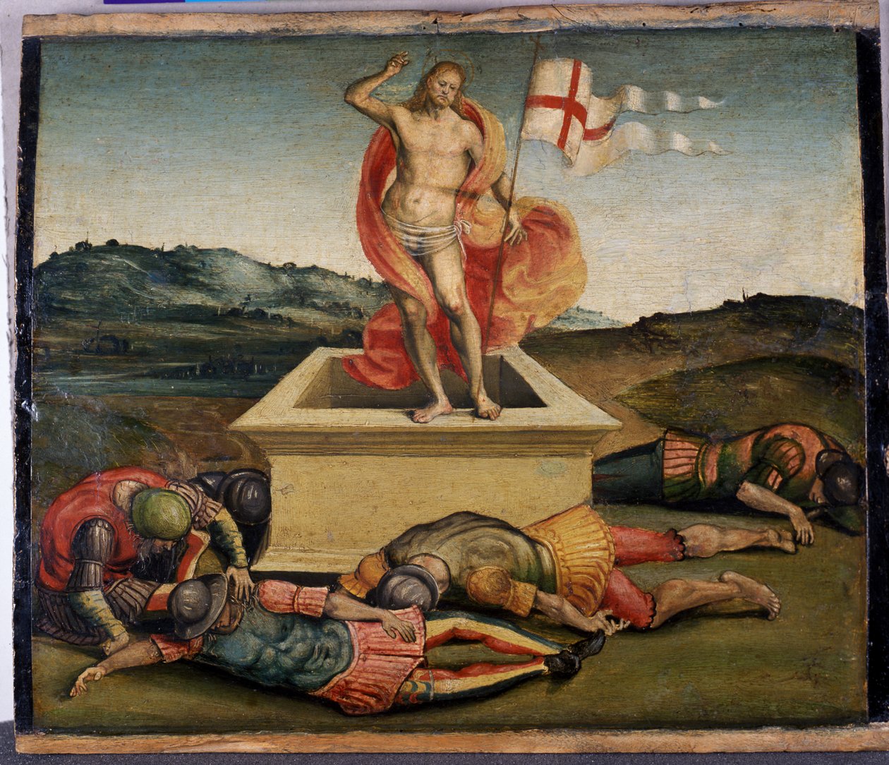 Zmartwychwstanie Chrystusa, ok. 1507 (tempera na drewnie topoli) autorstwa Luca Signorelli