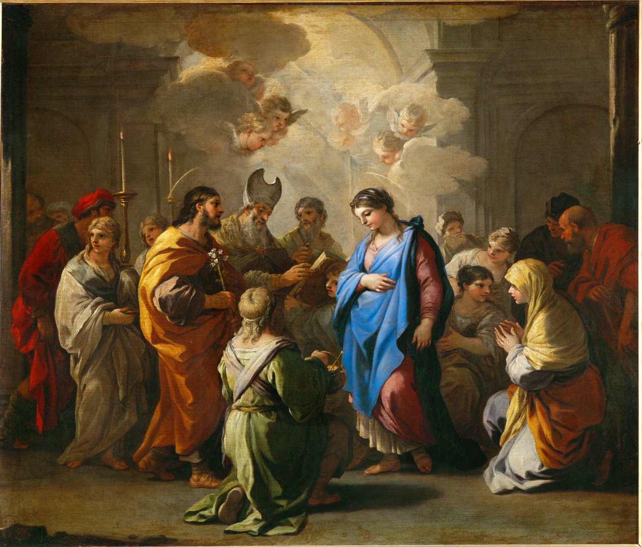 Le Mariage de la Vierge - Zaślubiny Świętej Marii ... autorstwa Luca (circle of) Giordano