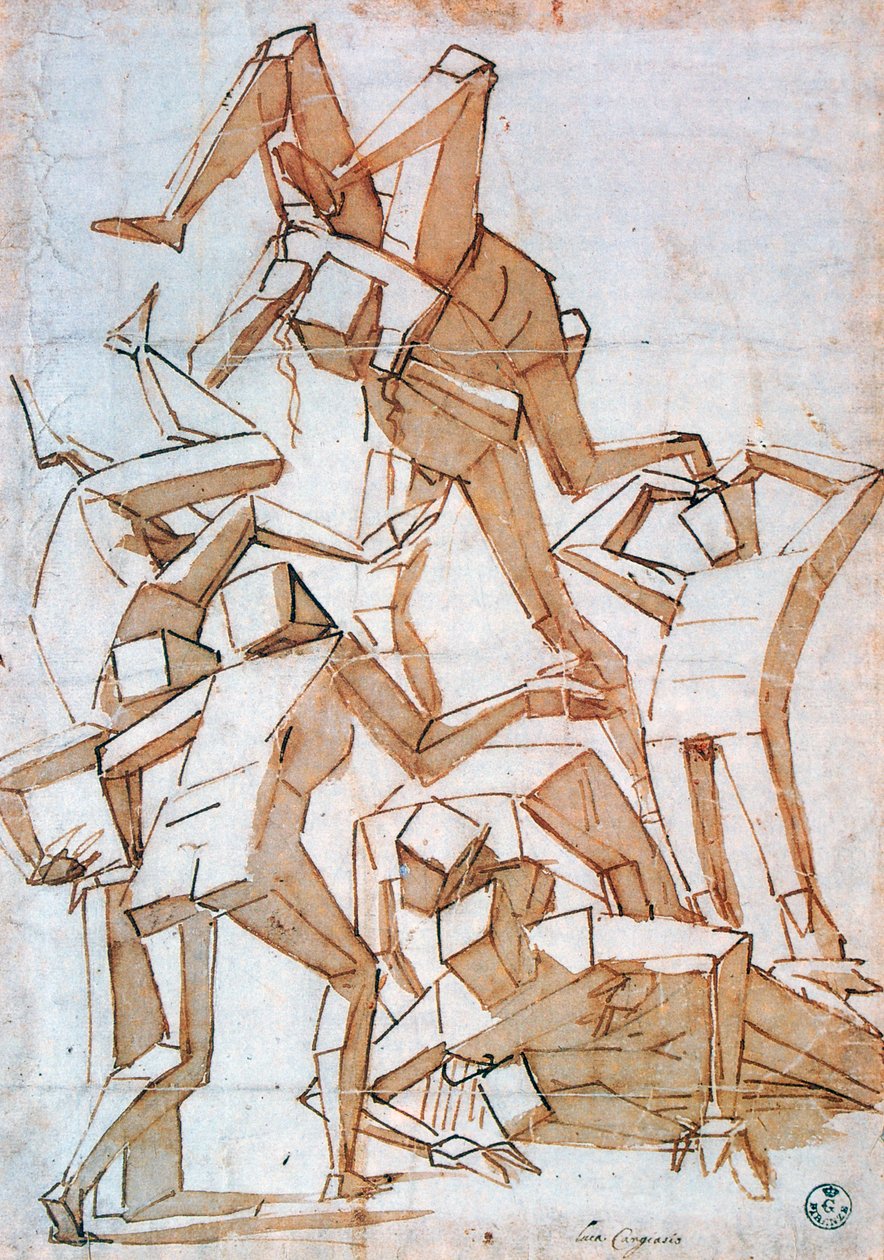 Figurki bojowe, 1527-1585 autorstwa Luca Cambiaso